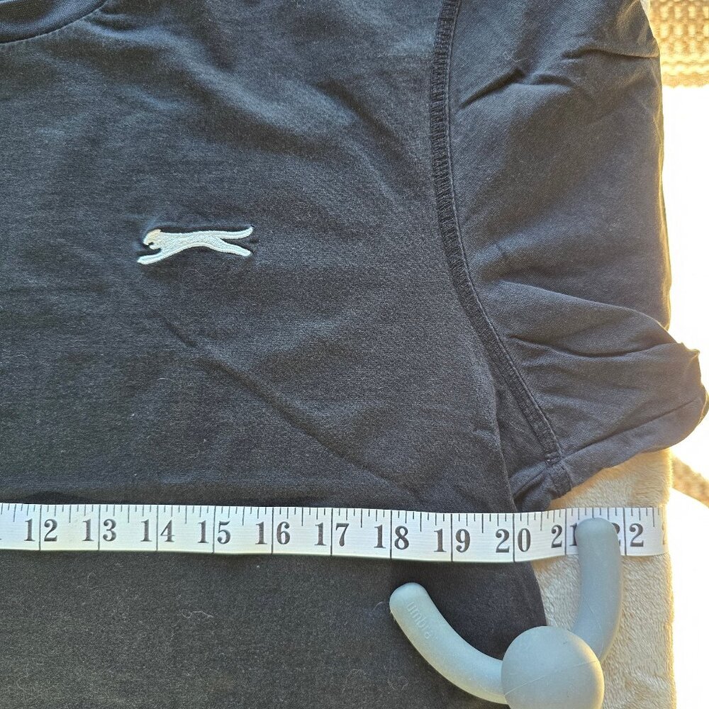 Slazenger T shirt Black rare 100% cotton - Picture 7 of 9